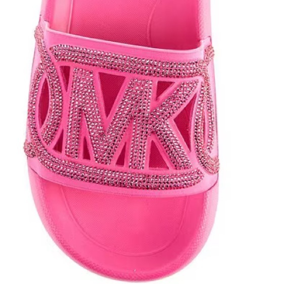 MICHAEL KORS Splash Crystal-Embellished Scuba
Slide Sandal size;8 - Picture 7 of 7